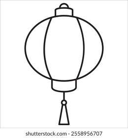 Lampion stock icon outline vector