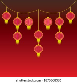 Lampion Vector design illustration Template

