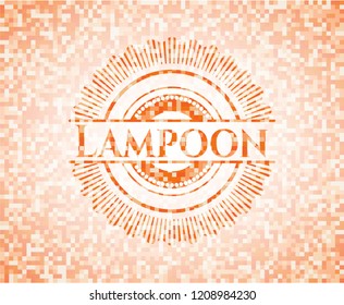 Lampoon orange mosaic emblem