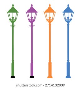 Icono del Vector de la farola en el fondo blanco