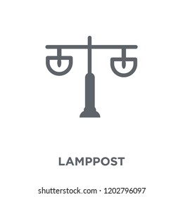 Lamppost icon. Lamppost design concept from Agriculture, Farming and Gardening collection. Simple element vector illustration on white background.