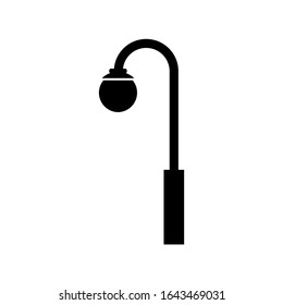 Lamppost icon, logo isolated on white background