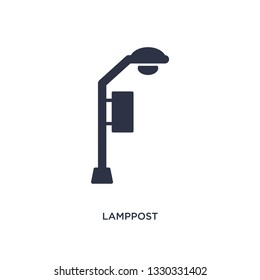 lamppost icon. Simple element illustration from agriculture farming and gardening concept. lamppost editable symbol design on white background. Can be use for web and mobile.