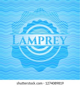 Lamprey water representation emblem background.