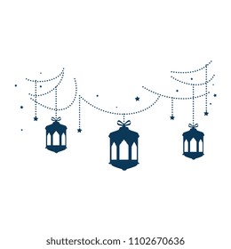 lamps hanging decoration ramadan kareem celebration