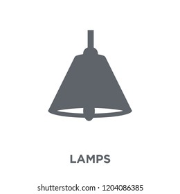 Lamps icon. Lamps design concept from Furniture and household collection. Simple element vector illustration on white background.