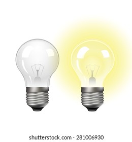 Lamps isolated on white background