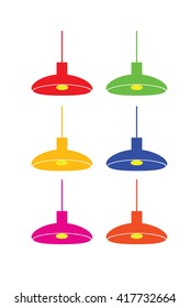 Lamps. Isolated lamps on white background.