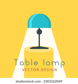 Lamps light lights. Modern interior. Furniture chandelier, floor and table lamp in flat cartoon style. Place for your text. Business advertising banner with place for your text. Vector illustration.