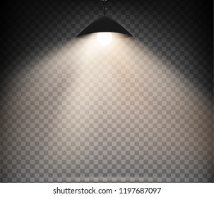 lamps set with warm light on a transparent background