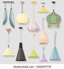 Lamps sign set for interior