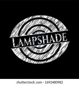 Lampshade chalkboard emblem. Vector Illustration. Detailed.