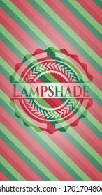 Lampshade christmas style emblem. Vector Illustration. Detailed.