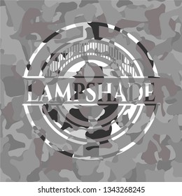 Lampshade grey camo emblem