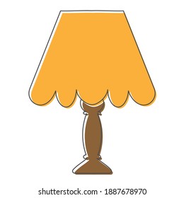 lampshade hand drawn design vector illustration
