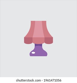 Lampshade icon, Antique Concept, Flat Style. - Vector