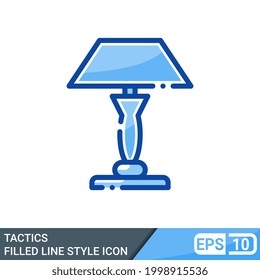 Lampshade icon in filled line style isolated on white background. EPS 10