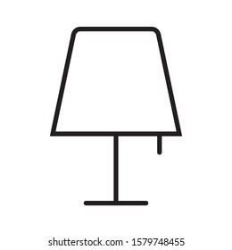 lampshade icon outline isolated vector illustration