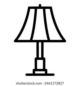 Lampshade icon outline vector. Lamp stand. Floor light