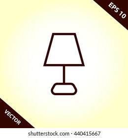 lampshade line icon