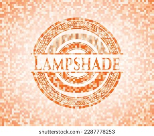 Lampshade orange mosaic emblem. Vector Illustration. Detailed. 