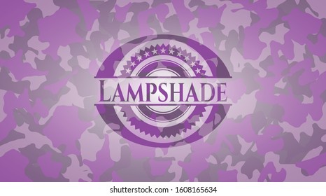 Lampshade pink camo emblem. Vector Illustration. Detailed.