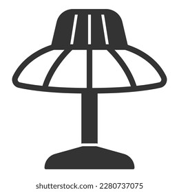 Lampshade, table lamp - icon, illustration on white background, glyph style