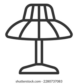 Lampshade, table lamp - icon, illustration on white background, outline style