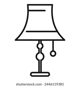 Lampshade torcher icon outline vector. Decor relax led. Wall fixture brand