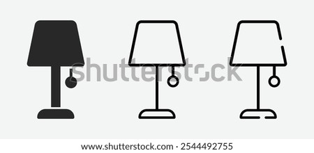 Lampshade vector icons set. Lampshade icon
