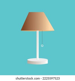 Lampshade vector illustration with 3D perspective.