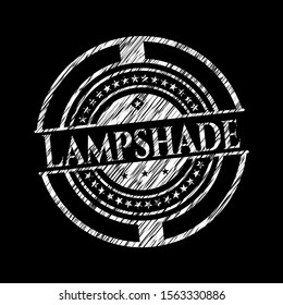 Lampshade written on a blackboard. Vector Illustration. Detailed.