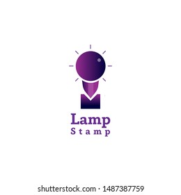 Lampstamp logo in vector illustration