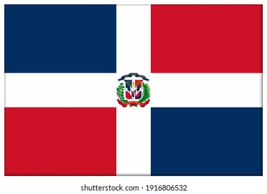 Lampung, Indonesia - February 10th 2021. republic dominican flag 
