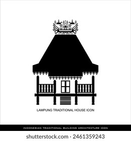 Lampung Traditional House Icons, a series of architectural icons for Indonesian traditional houses