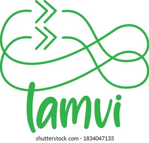 Lamvi Logo Template. Monoline Logo Concept