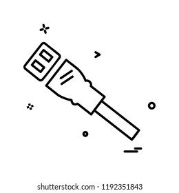 lan cable icon design vector