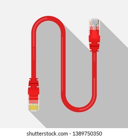 Lan cable vector flat design.