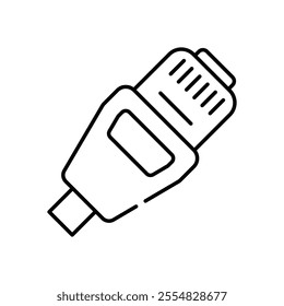 LAN Cable vector icon stock illustration