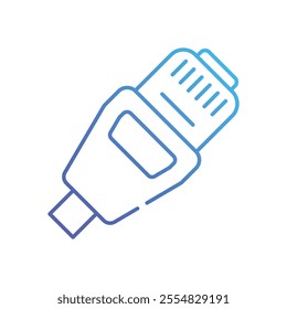 LAN Cable vector icon stock illustration