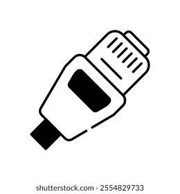 LAN Cable vector icon stock illustration