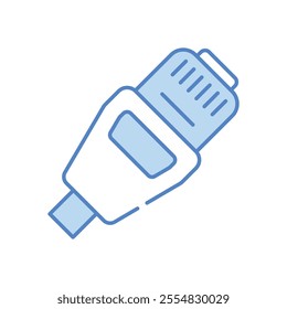 LAN Cable vector icon stock illustration