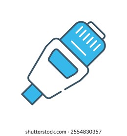 LAN Cable vector icon stock illustration