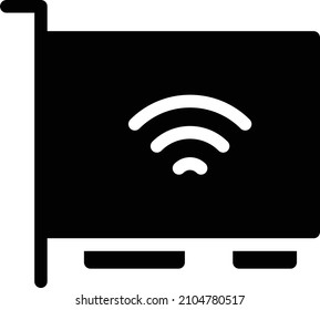 LAN Card Vector illustration on a transparent background.Premium quality symmbols.Glyphs vector icon for concept and graphic design.