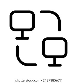 Lan Connection Icon Vector Symbol Design Illustration