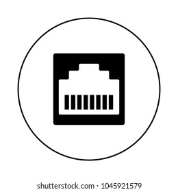 LAN connector icon, logo