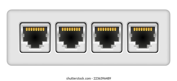 lan connector for internet transmission vector illustration isolated on white background