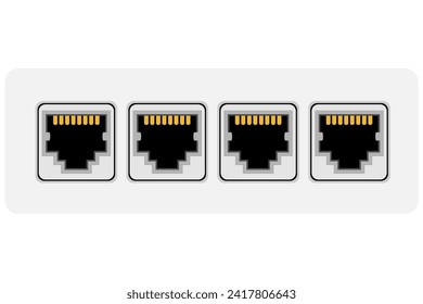 lan connector for internet transmission vector illustration isolated on white background