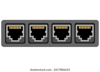 lan connector for internet transmission vector illustration isolated on white background