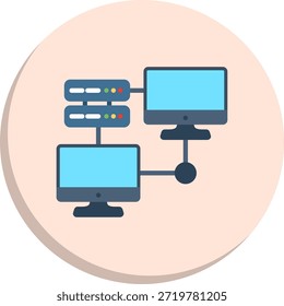 Lan Flat Circle Style-Symbol